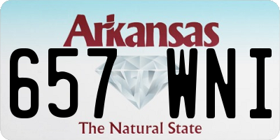 AR license plate 657WNI