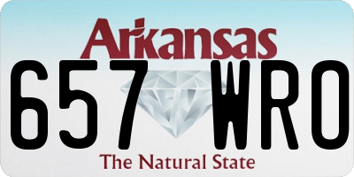 AR license plate 657WRO