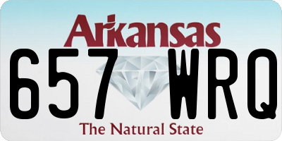 AR license plate 657WRQ