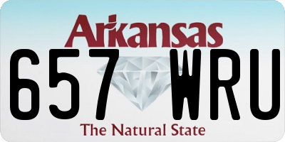 AR license plate 657WRU