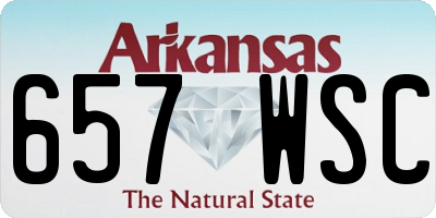 AR license plate 657WSC