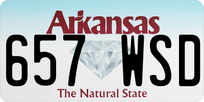 AR license plate 657WSD