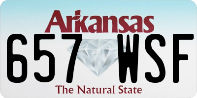 AR license plate 657WSF
