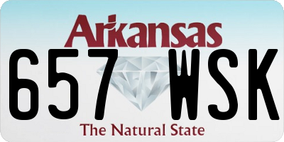 AR license plate 657WSK
