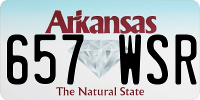 AR license plate 657WSR