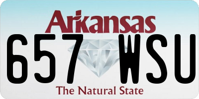 AR license plate 657WSU