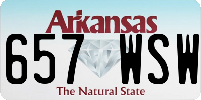 AR license plate 657WSW