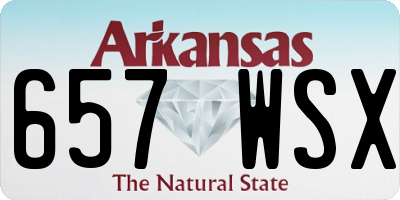AR license plate 657WSX