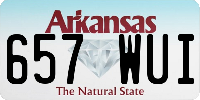AR license plate 657WUI