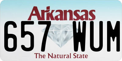 AR license plate 657WUM