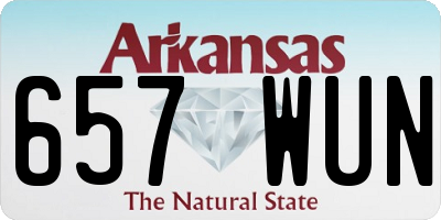 AR license plate 657WUN