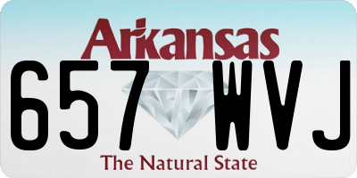 AR license plate 657WVJ