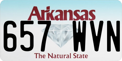 AR license plate 657WVN