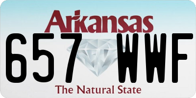 AR license plate 657WWF