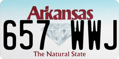 AR license plate 657WWJ