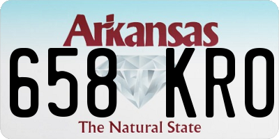 AR license plate 658KRO