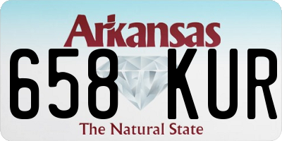AR license plate 658KUR