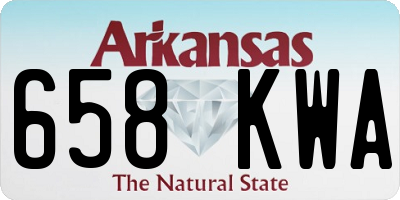 AR license plate 658KWA
