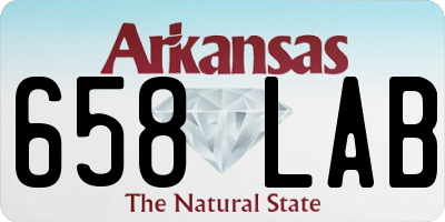 AR license plate 658LAB