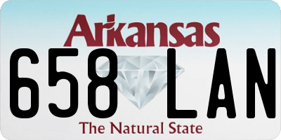 AR license plate 658LAN