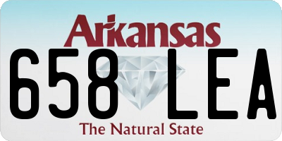 AR license plate 658LEA