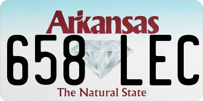 AR license plate 658LEC