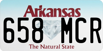 AR license plate 658MCR