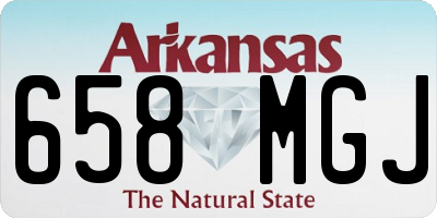 AR license plate 658MGJ