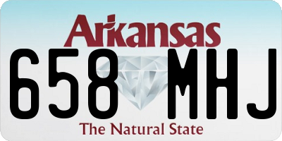 AR license plate 658MHJ