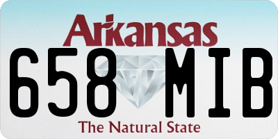AR license plate 658MIB