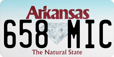 AR license plate 658MIC
