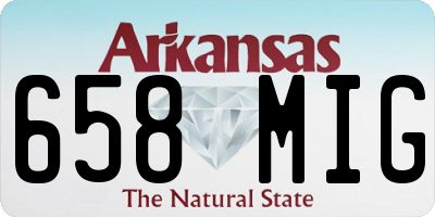 AR license plate 658MIG