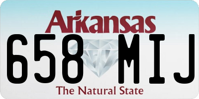 AR license plate 658MIJ