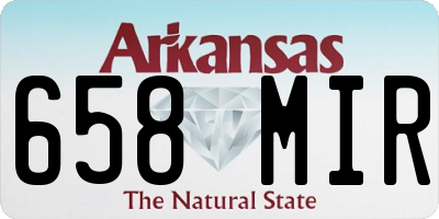 AR license plate 658MIR