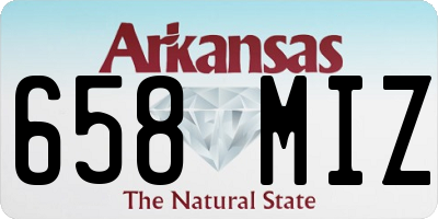 AR license plate 658MIZ