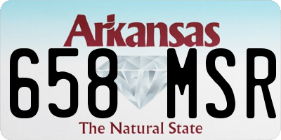 AR license plate 658MSR