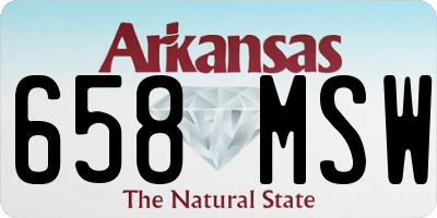AR license plate 658MSW