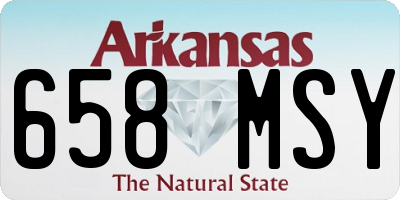 AR license plate 658MSY