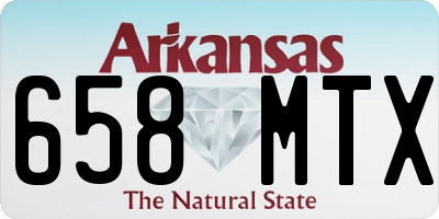 AR license plate 658MTX