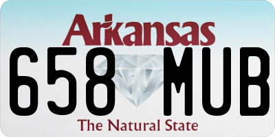 AR license plate 658MUB