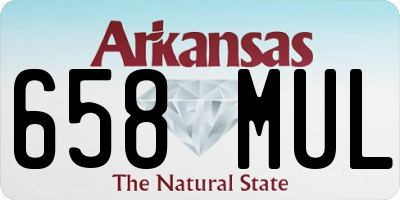 AR license plate 658MUL