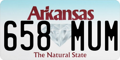 AR license plate 658MUM