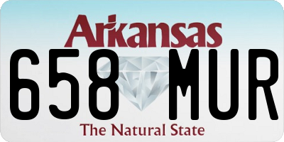 AR license plate 658MUR