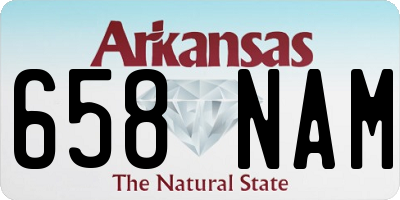 AR license plate 658NAM