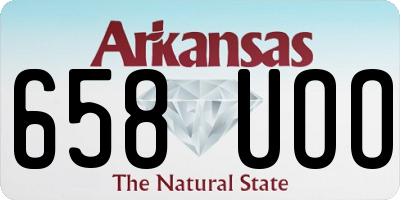 AR license plate 658UOO