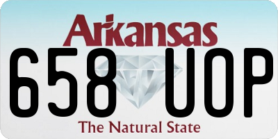 AR license plate 658UOP