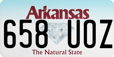 AR license plate 658UOZ