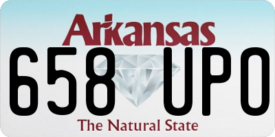 AR license plate 658UPO