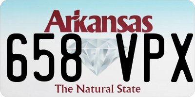 AR license plate 658VPX