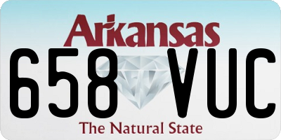 AR license plate 658VUC